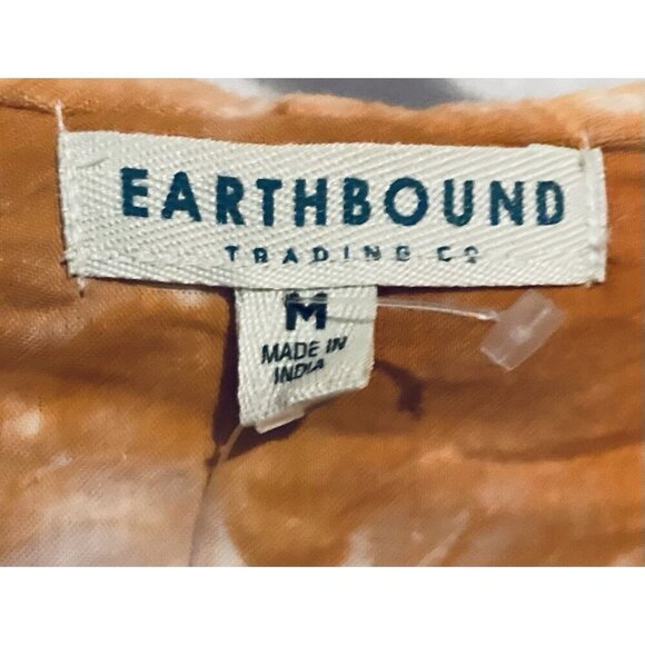 Earthbound Jacket Womens Medium Orange Tie Dye Enlightenment Utility Yoga Hippie - Picture 6 of 7